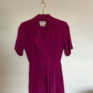 Vintage silk wrap dress